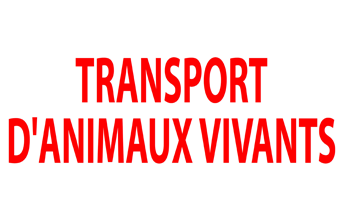 Plaque Transport Animaux Vivants