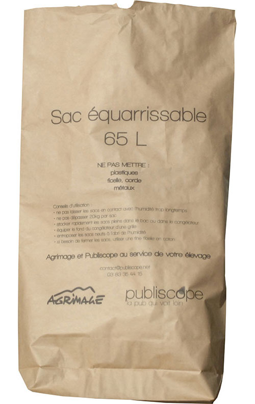 sac équarrissage biodégradable en papier